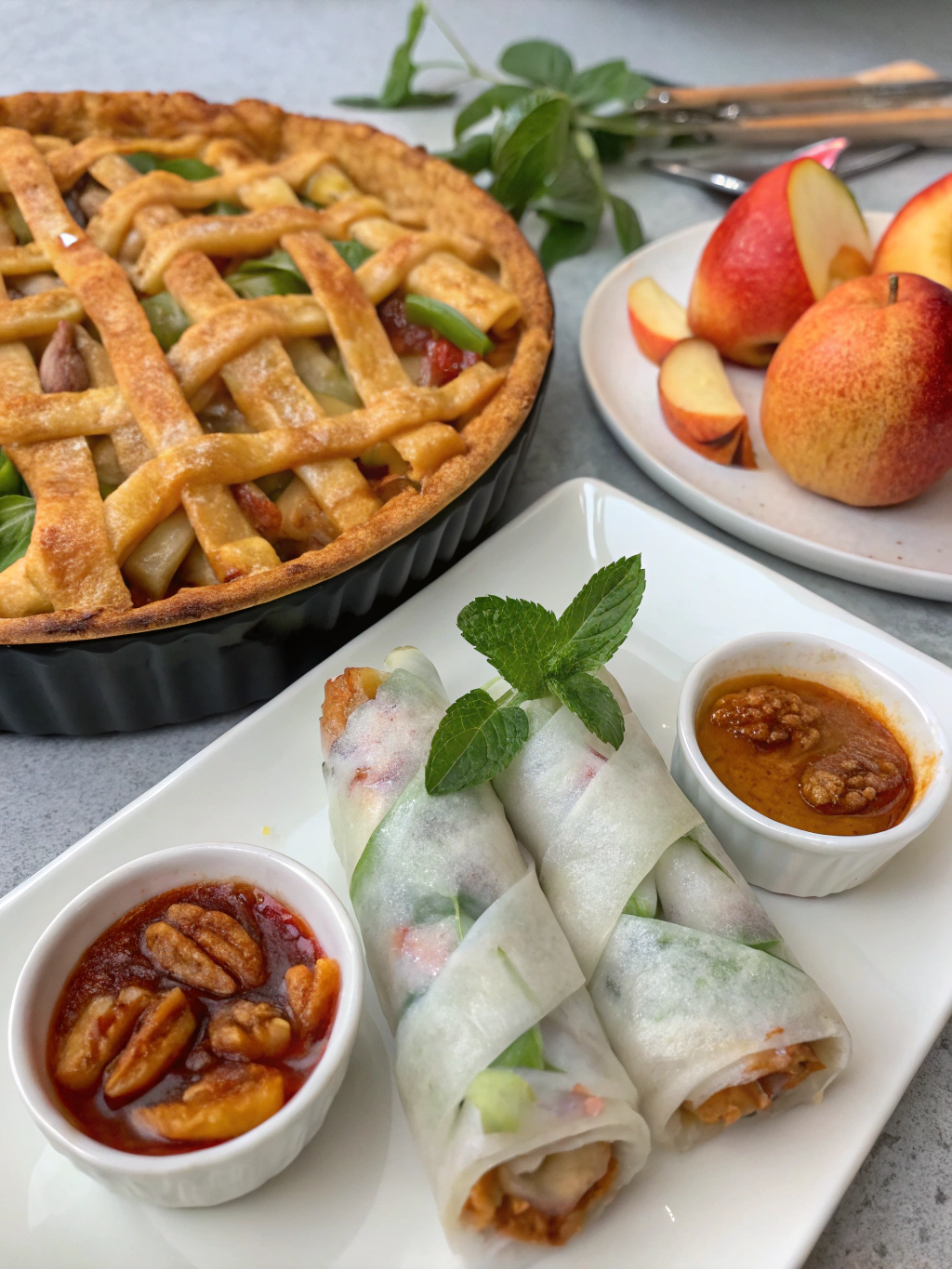 Baked apple pie rice paper rolls: 3 easy steps to make them