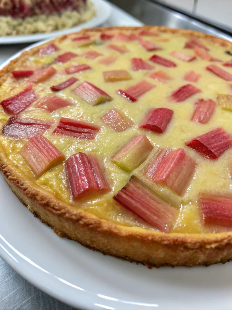 crustless rhubarb custard pie