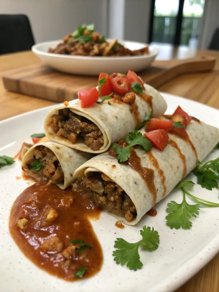 ground beef tortilla wraps
