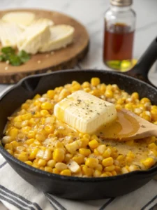 honey butter creamy skillet corn