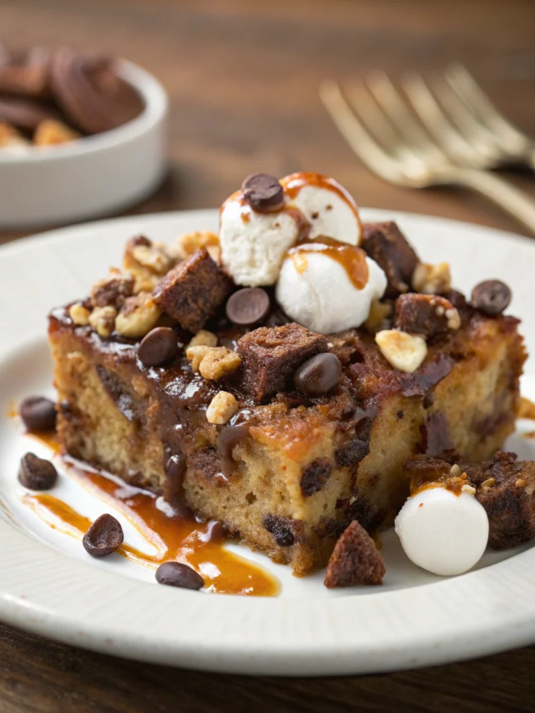 rocky road bread pudding
