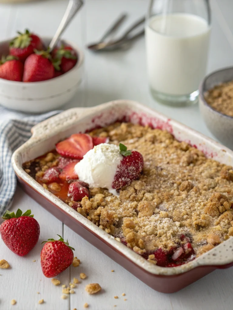 strawberry rhubarb crisp