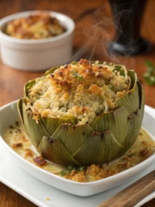stuffed artichoke casserole